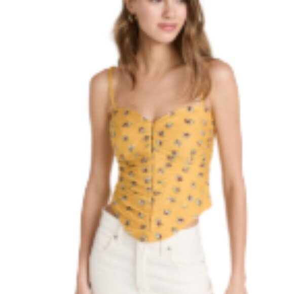 Tory Burch: Garden Rose Hook And Eye Embroidered Top